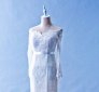 408W15 MM Off Shoulder Long Sleeves  Top Malaysia Wedding Dress Designer Rental