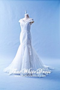 412W19 LL off shoulder trumpet Wedding Dress Designer Malaysia