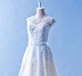 508WL02 TY WL Boat Neck Illusion Neckline A line Lace Top Malaysia Wedding Dress Designer Rental