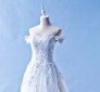 412W08 CS off shoulder lace Princess Top Malaysia Wedding Dress Designer Rental