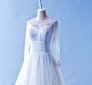412WL02 CS Long Sleeves Lace Top Malaysia Wedding Dress Designer Rental