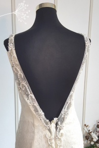 408W11 LL Berta Low back Sequin Trumpet Chantily Lace a