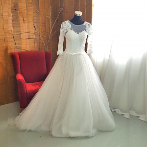 19 Long sleeves illusion Neck Full Lace Soft Tulle Princess Wedding Dress Rental Gaun Baju Pengantin Muslimah Kahwin Nikah Sanding Malaysia Kuala Lumpur Petaling Jaya