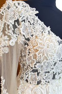 25 Long sleeves V Neck Berta Bride Silk Chiffon Lace Wedding Dress Rental Gaun Baju Pengantin Muslimah Kahwin Nikah Sanding Malaysia Kuala Lumpur Petaling Jaya