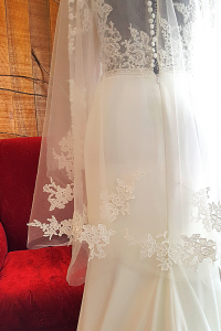 34 VTc007  Premium Bride Wedding Veil Plain Soft Tulle Veil Long Short FingerTip Lace /Veil Tudung Pengantin Nikah Sanding High Quality