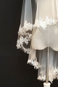 54 VTa010a Premium Bride Wedding Veil Plain Soft Tulle Veil Long Short FingerTip Full French Lace /Veil Tudung Pengantin Nikah Sanding Kahwin Petaling Jaya