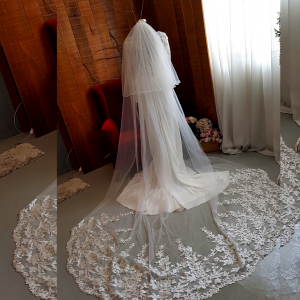 65 Premium Bride Wedding Veil Plain Soft Tulle Veil Short Long Cathedral FingerTip Full French Lace/Veil Tudung Pengantin Nikah Sanding Wedding Dress Kahwin Kuala Lumpur