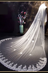 94 VT021 Wedding Veil Plain Soft Tulle Veil Short FingerTip Full lace/Veil Tudung Pengantin Nikah Sanding Hair Accessories Kuala Lumpur