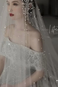 70 Bride Wedding Veil Plain Soft Tulle Veil Short Long Cathedral FingerTip Full French Lace/Veil Tudung Pengantin Nikah Sanding Wedding Dress Kahwin Malaysia Full Pearls