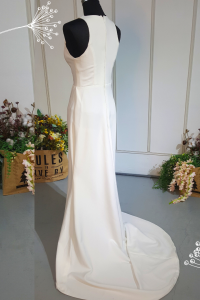 903YZW01 Emmie Halter Plain Crepe trumpet d