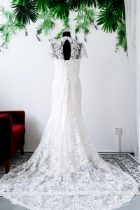 906BY04WL02 Marina Plus Size bride Cap Sleeves Trumpet Floral Alencon wedding dress rental Malaysia b