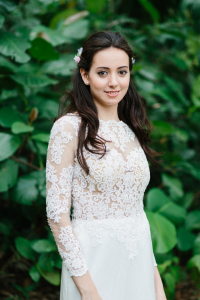 610CCW01 Long Sleeves Illusion Satin button back 9 Wedding Dress Rental Minimalist Malaysia, Full lace wedding dress malaysia, 