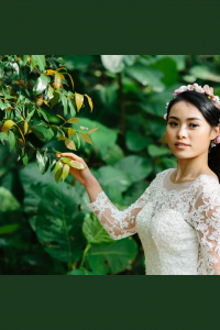 605LL02 LL Long Sleeves Illusion Lace Neck Low Back Tie 7 Malay Wedding Dress Design Kuala Lumpur, Garden Wedding Malaysia, 