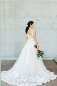 608LL04 LL Soie Low V neck illusion Silk Satin 30 (3) Petite Bride Malaysia, Wedding Ballgown rental Malaysia, Bridal Dress Rental Malay Kuala Lumpur Rental, 