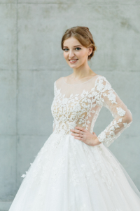 608LL08 LL Sundus Rose Long Sleeves Princess  12 Princess Wedding Gown Malaysia, Bridal Dress Rental Malay Kuala Lumpur Rental, 