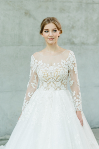 608LL08 LL Sundus Rose Long Sleeves Princess  16 Princess Wedding Gown Malaysia, Petite Bridal Wedding Dress rental Kuala Lumpur, 