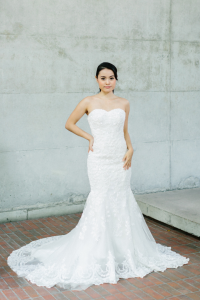 610LLW01 LL Charis Sweet Heart Trumpet 2 piece 6 Simple wedding dress malaysia, ROM wedding gown Kuala Lumpur, 