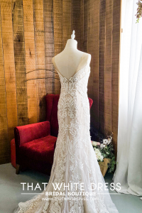 910LLW03 Vinona Champagne strap V mermaid c Bride Wedding Event Reception Dinner Dress rental Malaysia