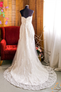 405WL07 Plus Straight Tube Trumpet Lace Highwaist b Plus Size Bridal Gown Custom Make Malaysia