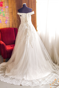 601WL06 BR Plus Off Shoulder Princess j Plus Size wedding gown malaysia