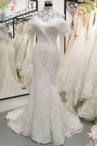 609DNW02 DN off shoulder Rose  Trumpet LS 1 Malay Bride Malaysia, Bridal Dress rental Petaling Jaya, 