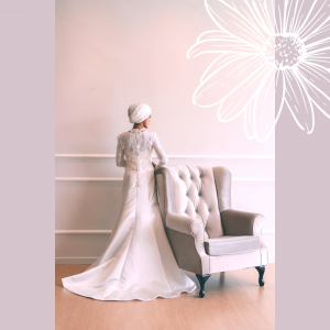 610CCW01 Dantella Long Sleeves Illusion Satin button back 3 Long Sleeves Bridal Dress Malaysia Rental, French Lace wedding Dress rental Malaysia, 