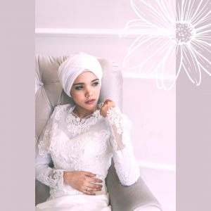 610CCW01 Dantella Long Sleeves Illusion Satin button back 2 Malay Wedding Dress Design Kuala Lumpur, Wedding Ballgown rental Malaysia, 