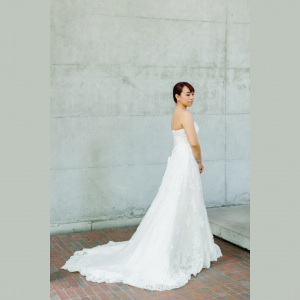 610LLW02 LL Madeline Sweet Heart A line 1 Crepe Wedding Dress Rental Kuala Lumpur, ROM wedding gown Kuala Lumpur, 