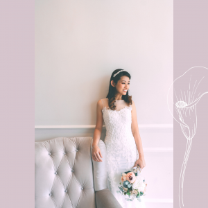 77LLW01 LL Amber Illusion Boat Neckline Trumpet cut 1 Simple wedding dress malaysia, ROM wedding gown Kuala Lumpur, 