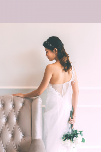 77LLW04 LL Gracia Sweet Heart Floral motif trumpet with detachable one shoulder 1 Crepe Wedding Dress Rental Kuala Lumpur, ROM wedding gown Kuala Lumpur, 