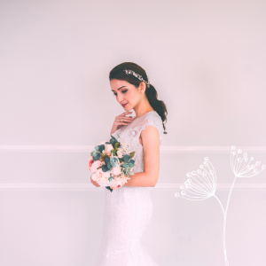 801LLW02 Sakura illusion neckline trumpet key hole back 3 Garden Wedding Malaysia, Beach Wedding Malaysia, Petite Wedding Gown rental Kuala Lumpur, 