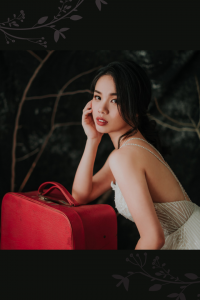 201RYW02 Olivia Champagne Spag Geometry A line 2 Bridal event wedding dress reception rental custom make