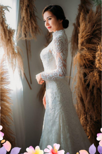 906LLW03 Fhrisha Long Sleeves Baroque A line 6 Malay Wedding Dress Design Kuala Lumpur, Long Sleeves Wedding Dress Rental Malaysia, Bridal Dress Rental Malay Kuala Lumpur Rental, Petite Pengantin Gaun Sewa Malaysia, 