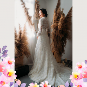 906LLW03 Fhrisha Long Sleeves Baroque A line 8 Mermaid wedding dress,French Lace wedding Dress rental Malaysia, Long Sleeves Wedding Dress Rental Malaysia, Wedding Gown Designer Malaysia, Malay Wedding Dress Malaysia, 