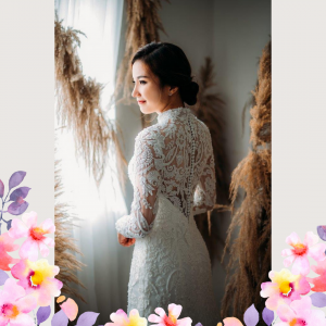 906LLW03 Fhrisha Long Sleeves Baroque A line 1 Long Sleeves Wedding Dress Rental Malaysia, Pengantin Muslimah Malaysia, Muslim Bride Malaysia, Church wedding dress long Sleeves Malaysia, 