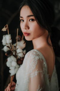 909BY05W01 Clara Cape sleeves chantily lace sheath crepe V neck 5 Wedding Dress Rental Minimalist Malaysia, Crepe Wedding Dress Rental Kuala Lumpur, Satin Wedding Dress Rental Kuala Lumpur, ROM wedding gown Kuala Lumpur, Simple wedding dress malaysia, 