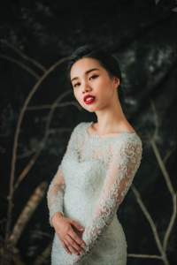 910LLW06 Carla LS boat neck trumpet Alencon 3 Mermaid wedding dress,Long Sleeves Bridal Dress Malaysia Rental, Gaun Kahwin Malaysia sewa, Wedding Gown Designer Malaysia, 