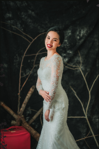 910LLW06 Carla LS boat neck trumpet Alencon 4 Mermaid wedding dress,Baju Pengantin Designer Malaysia, Pengantin Muslimah Malaysia, Wedding Dress rental Kuala Lumpur, 