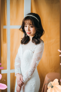 211BY10W04 Arabelle LS Trumpet Floral Guipure j ROM wedding dress rental Malaysia, Simple wedding dress malaysia, ROM wedding gown Kuala Lumpur, Garden wedding reception Malaysia, 