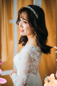 211BY10W04 Arabelle LS Trumpet Floral Guipure f Mermaid wedding dress,Sexy Wedding Gown Malaysia, Romantic wedding dress Malaysia, Garden wedding reception Malaysia, ROM wedding gown Kuala Lumpur,  