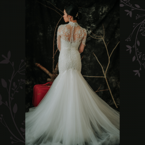 910LLW07 Darla LS baroque trumpet 7 Long Sleeves Wedding Dress Rental Malaysia, Pengantin Muslimah Malaysia, Muslim Bride Malaysia, Church wedding dress long Sleeves Malaysia, 