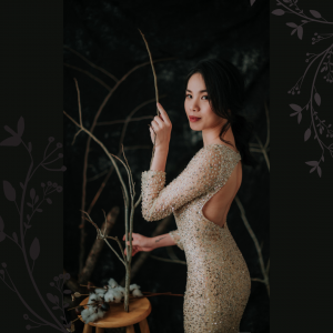 Evening Dress XN71E06 Champagne Long Sleeves Full Sequined Trumpet 8 Mermaid wedding dress,Sexy Wedding Gown Malaysia, Romantic wedding dress Malaysia, Garden wedding reception Malaysia, ROM wedding gown Kuala Lumpur, 